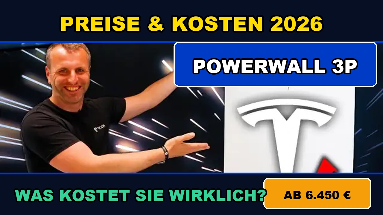 Tesla Powerwall 3P Heimspeicher montiert mit Wechselrichter und Backup Gateway